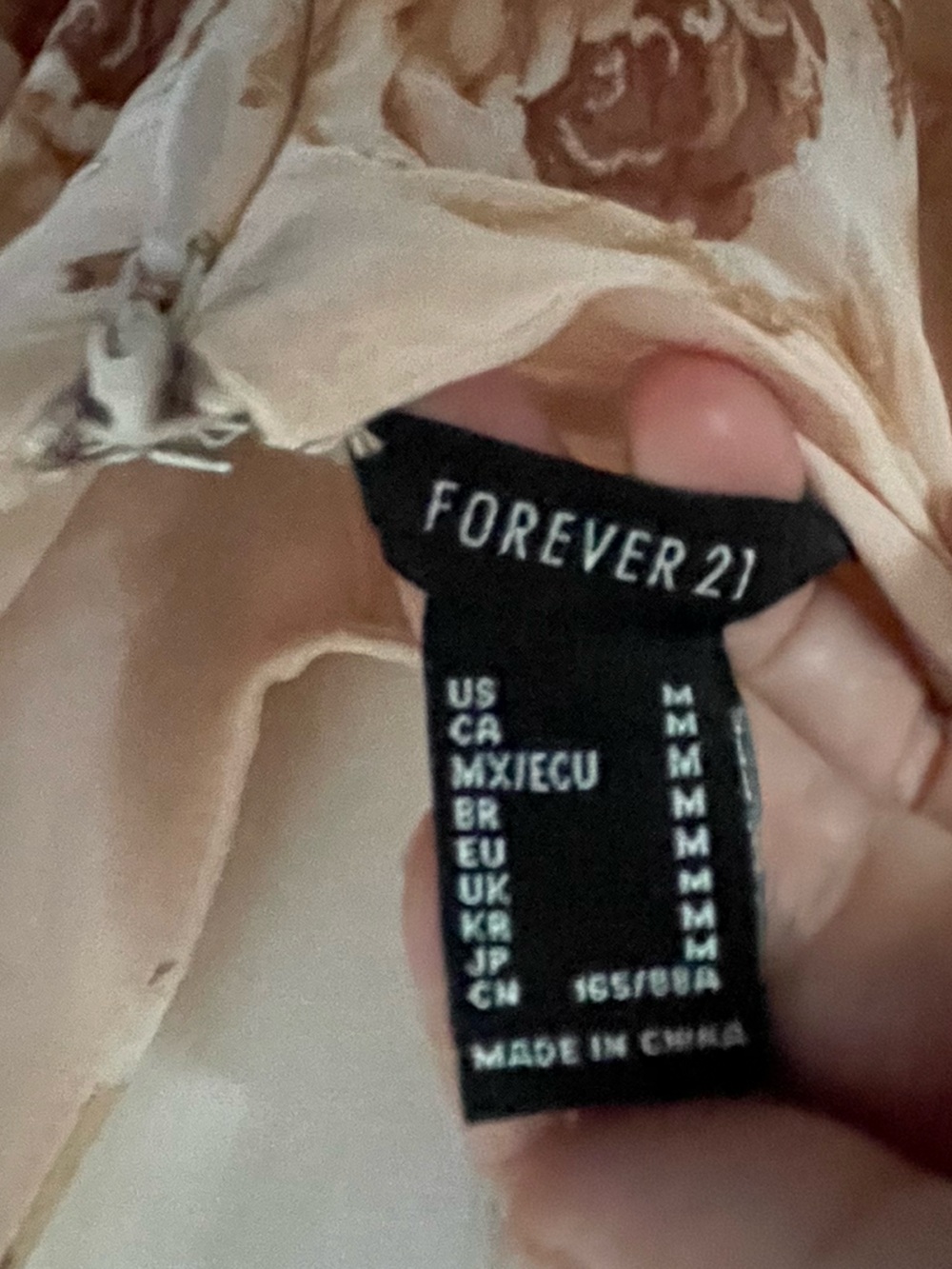 Forever 21 Cream Maxi Dress with Brown Floral Print - Picture 5 of 5